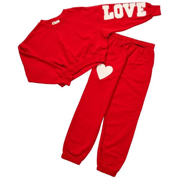 Girls &#40;7-16&#41; Jessica Simpson Cozy Love Sweatshirt & Sweatpants - image 