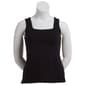 Womens Kasper Solid Double Layer Square Neck Tank - image 9