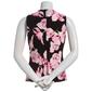 Petite Calvin Klein Sleeveless Pink Floral Pleated Neck Blouse - image 2