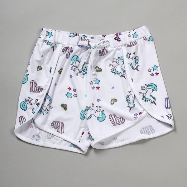 Girls &#40;7-16&#41; Poof! Unicorn Knit Shorts - image 