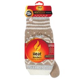 Womens Heat Holders Vienna Fair Isle Converter Mitten - Beige