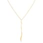 Gold Classics(tm) Yellow Gold Drop Twisted Leaf Lariat Necklace - image 1