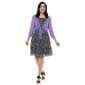Womens Connected Apparel Tie Jacket With Print Dress - image 1
