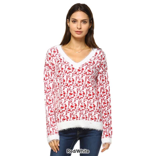 Womens White Mark Leopard Sweater