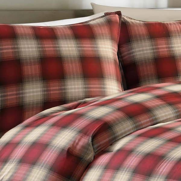 Eddie Bauer Navigation Plaid Red Comforter Set