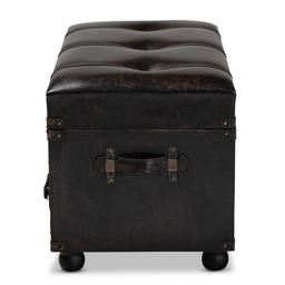 Baxton Studio Callum 2 Drawer Storage Trunk Ottoman