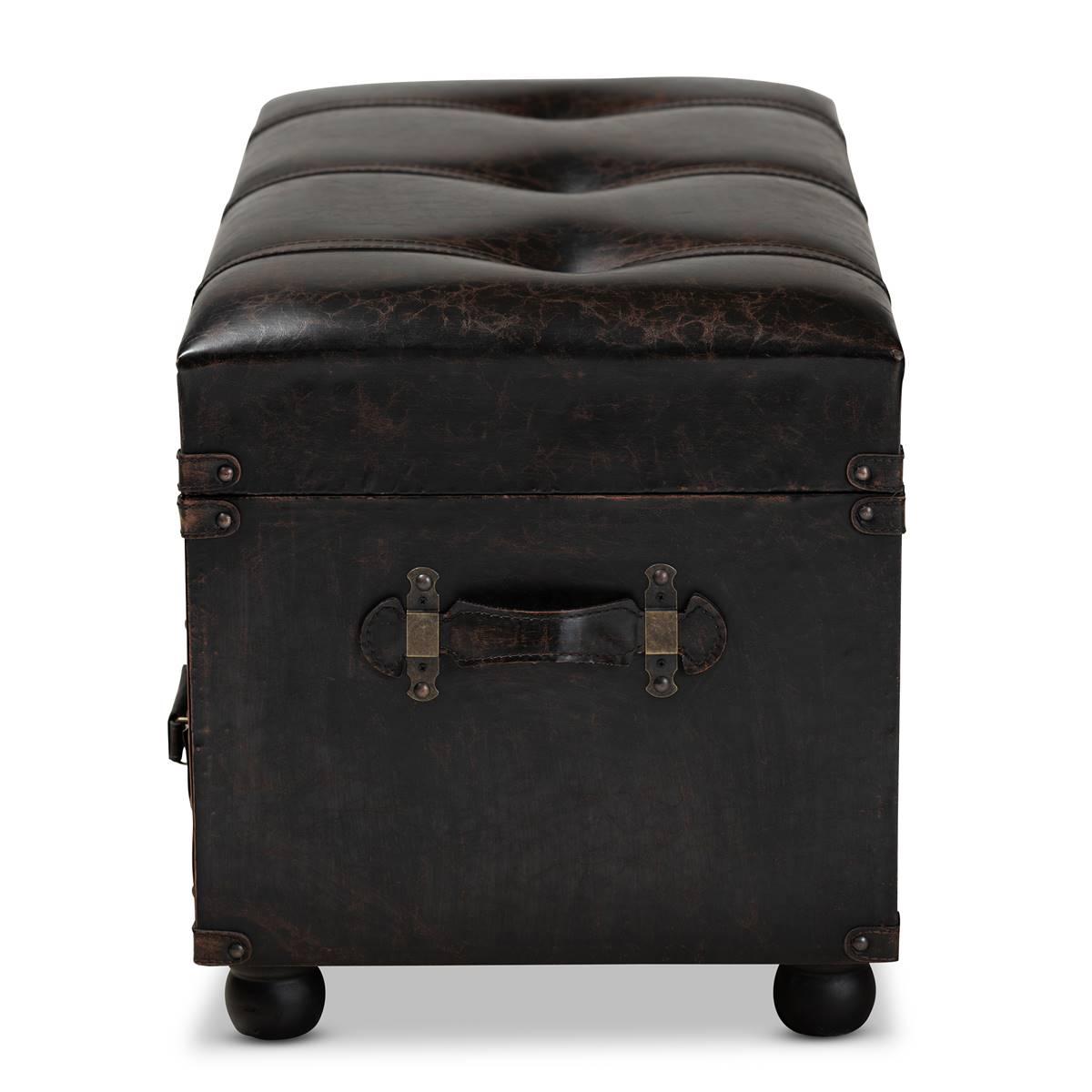 Baxton Studio Callum 2 Drawer Storage Trunk Ottoman