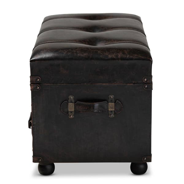 Baxton Studio Callum 2 Drawer Storage Trunk Ottoman