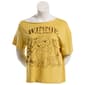 Juniors Hybrid Off the Shoulder Embroidered Front & Back Pooh Tee - image 1
