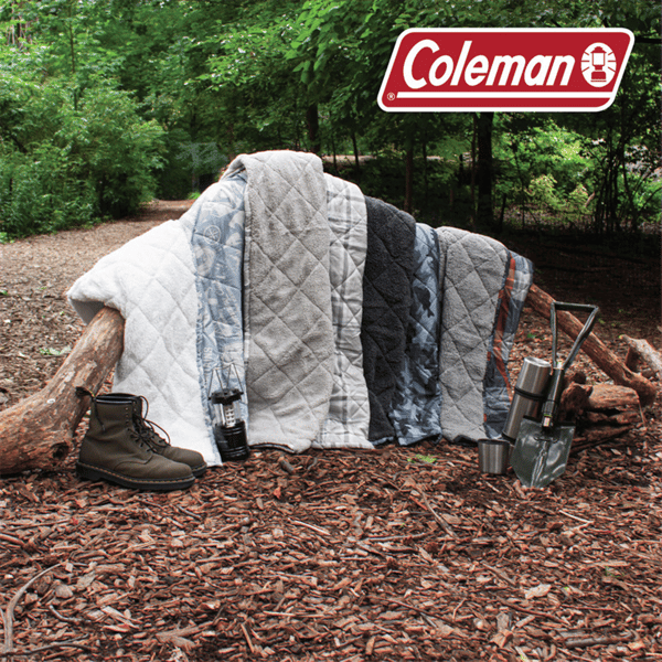 Coleman® Water Resistant Reversible Sherpa Camo Blanket