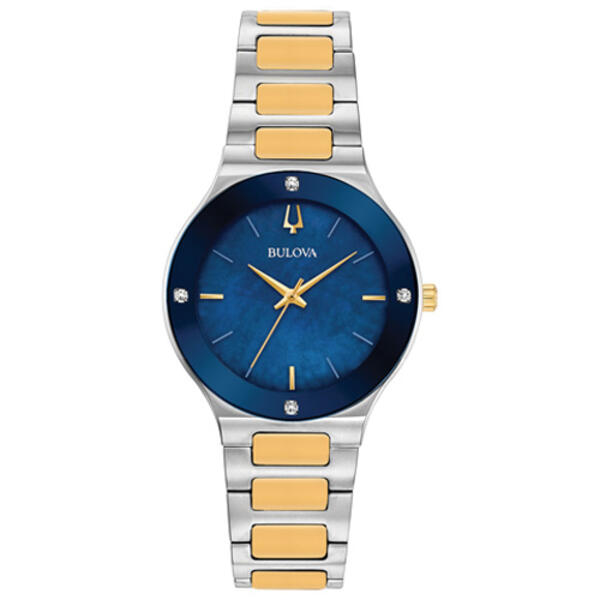 Womens Bulova Millennia Two-Tone Blue Dial Watch - 98R273 - image 