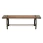 9th & Pike(R) Industrial Black Metal & Brown Wood Bench - image 1