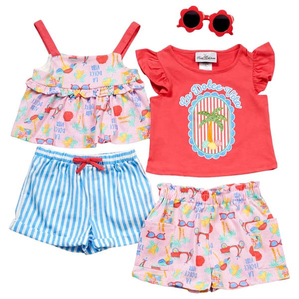 Girl (4-6x) Rare Editions 4pc. La Dolce Vita Top & Short Set