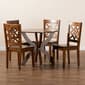 Baxton Studio Anila Walnut Brown Finished Wood 5pc. Dining Set - image 8
