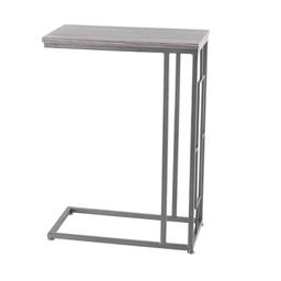 9th & Pike® Grey Metal and Wood Contemporary Accent Table