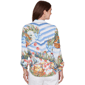 Petite Ruby Rd. Set Sail Picnic Scene Knot Front Blouse - image 2