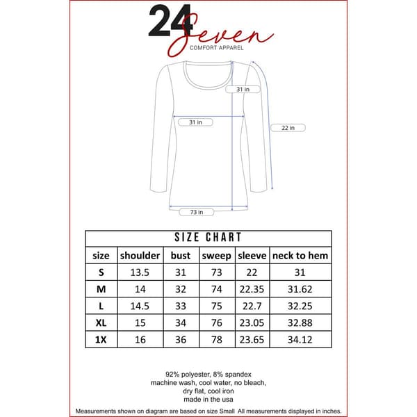 Womens 24/7 Comfort Apparel Long Sleeve Flared Tunic Top