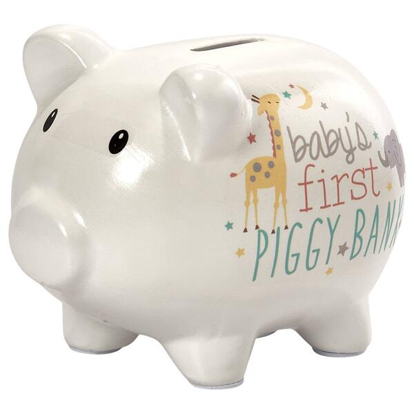 Baby Essentials Giraffe & Elephant 1st Piggy Bank - image 