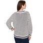 Womens Ruby Rd. Jetsetter Stripe Stitch Knit Bomber Jacket - image 2
