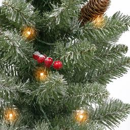 Puleo International 4ft. Pre-Lit Pine Christmas Trees - Set of 2