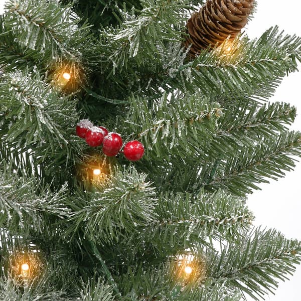 Puleo International 4ft. Pre-Lit Pine Christmas Trees - Set of 2