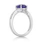 Sterling Silver Ring w/ Amethyst & White Topaz Gemstones - image 2