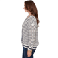 Womens Ruby Rd. Jetsetter Stripe Stitch Knit Bomber Jacket - image 4