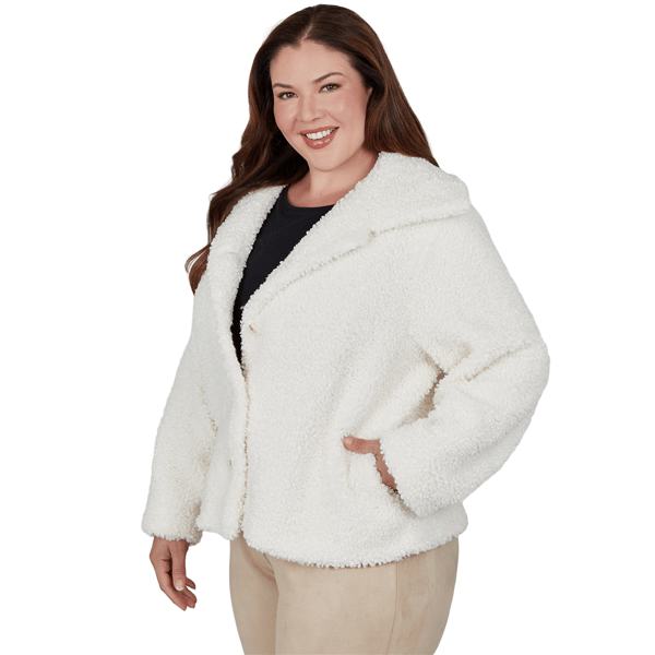Plus Size Skye’s the Limit Icy Blue Sparkle Long Sleeve Button F - image 