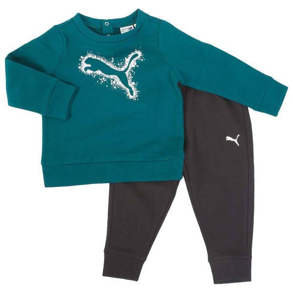 Baby Boy (12-24M) Puma 2pc. Logo Fleece Crewneck &amp; Joggers Set - image 