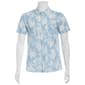 Young Mens VSTR Floral Palm Stretch Button Down Shirt - image 1
