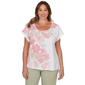 Plus Size Heart''s of Palm Bloom Service Printed Stretch Jersey T - image 1