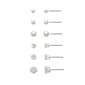 Design Collection 6pc. Graduated Pearl & Crystal Stud Earring Set - image 1
