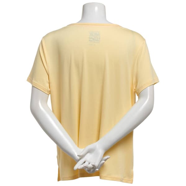 Womens MUK LUKS® Short Sleeve Solid Scoop Neck Pajama Tee