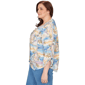 Plus Size Alfred Dunner Beachcomber Postcard Tie Sleeve Blouse - image 4