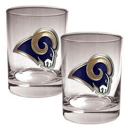 NFL Los Angeles Rams 2pc. 14oz. Rocks Glass Set