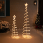 Northlight Lighted Spiral Outdoor Christmas Trees - Set of 2 - image 3