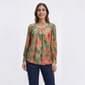 Womens Sara Michelle 3/4 Sleeve Floral Foil Blouse - image 2