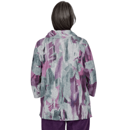 Petite Alfred Dunner Vail Floral Brushstroke Cowl Neck Blouse