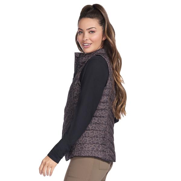 Womens Skechers On the GO Luxe Cheetah Puffer Vest