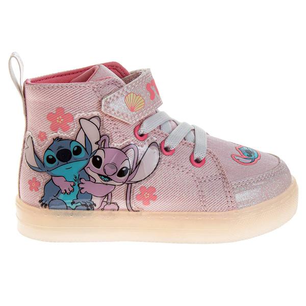 Little Girls Disney Stitch & Angel Light-Up Fashion Sneakers