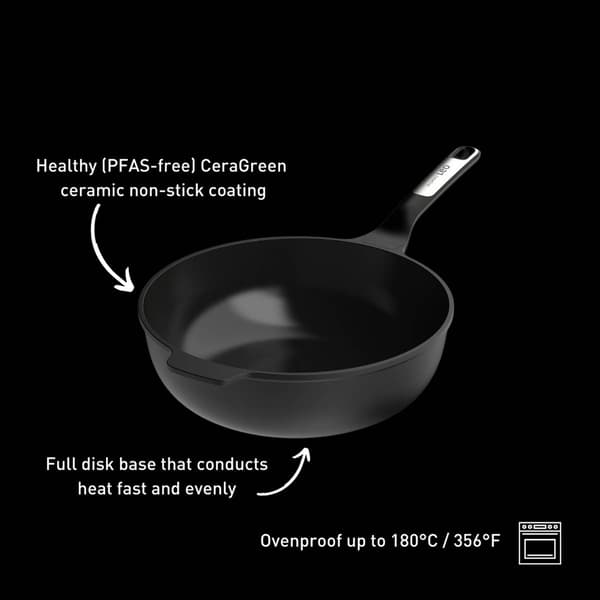 BergHOFF Phantom Nonstick 11in. Ceramic Wok Pan