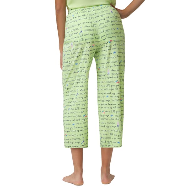 Plus Size HUE® Lemon Script Capri Pajama Pants