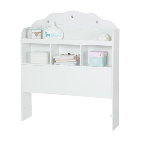 South Shore Tiara Twin Bookcase Headboard - White