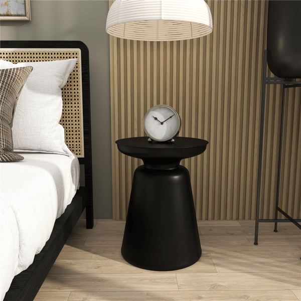 9th & Pike® Modern Black Metal Accent Table