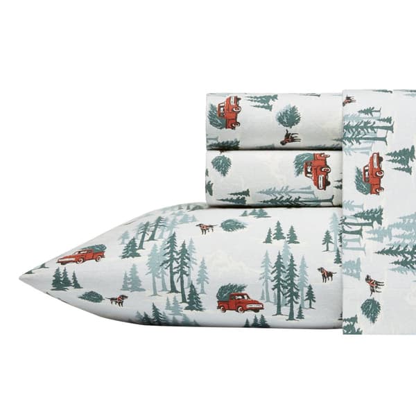 Eddie Bauer Tree Farm Cotton Flannel Sheet Set