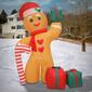 National Tree 8ft. Inflatable Gingerbread Man w/ 6 LED Lights - image 2