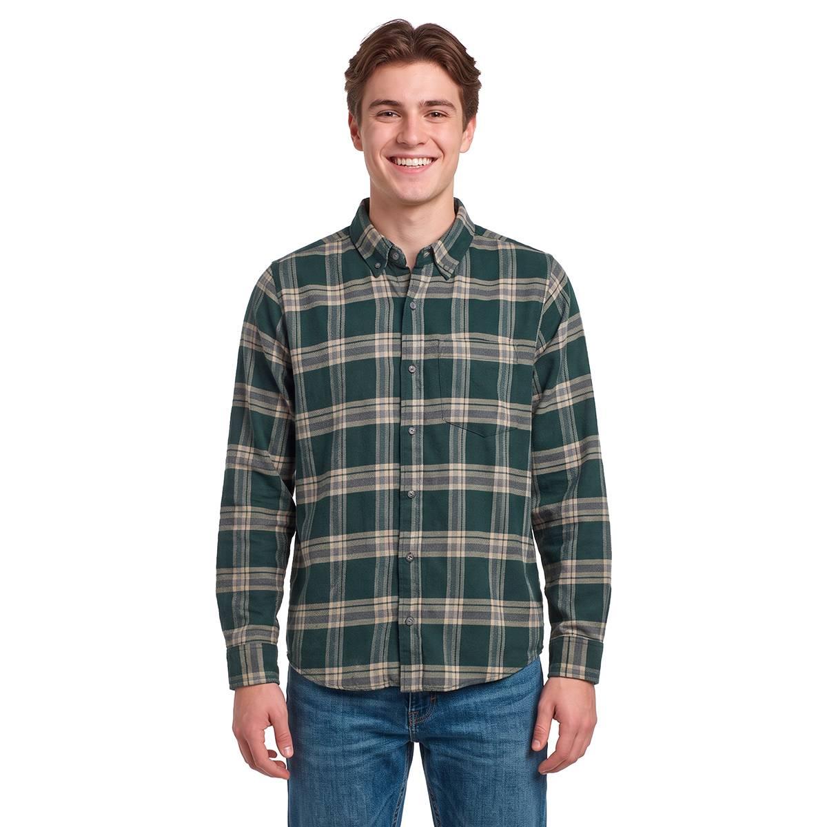 Young Mens Architect(R) Jean Co. Flannel Shirt - Hunter/Sand