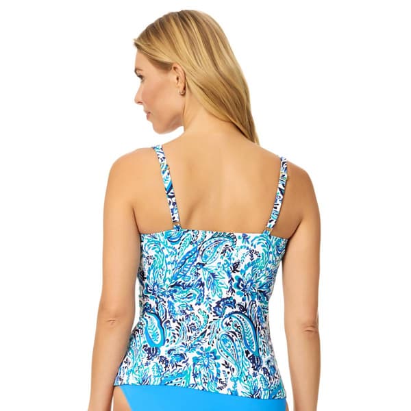Womens Leilani Bamboo Beach Belize Paisley Tankini Swim Top