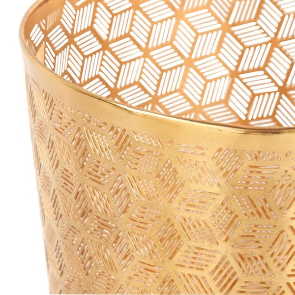 9th & Pike® Glam Round Metal Waste Basket