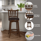 HH2 Home Presque Isle Cherry Wood Counter Height Swivel Stool - image 10
